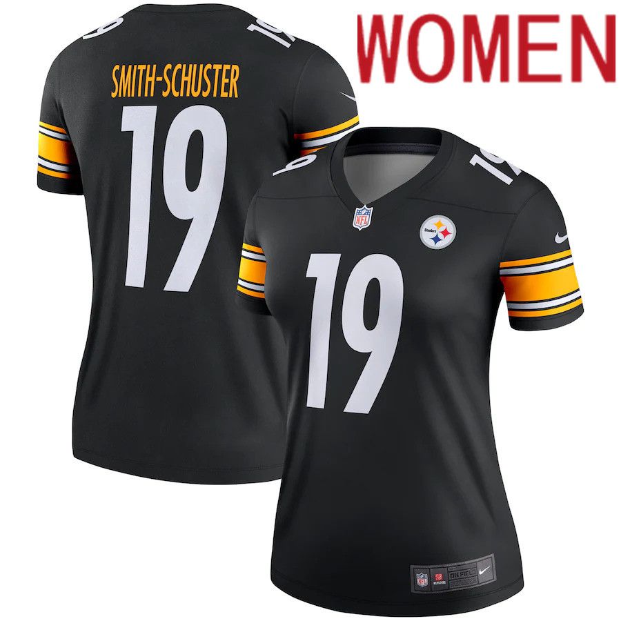 Women Pittsburgh Steelers #19 JuJu Smith-Schuster Nike Black Legend NFL Jersey